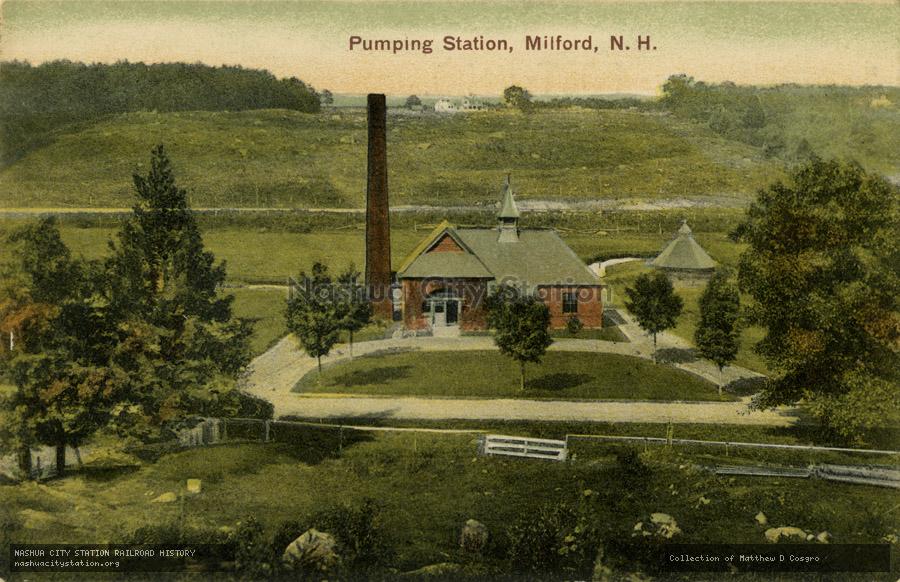 Postcard: Pumping Station, Milford, N.H.